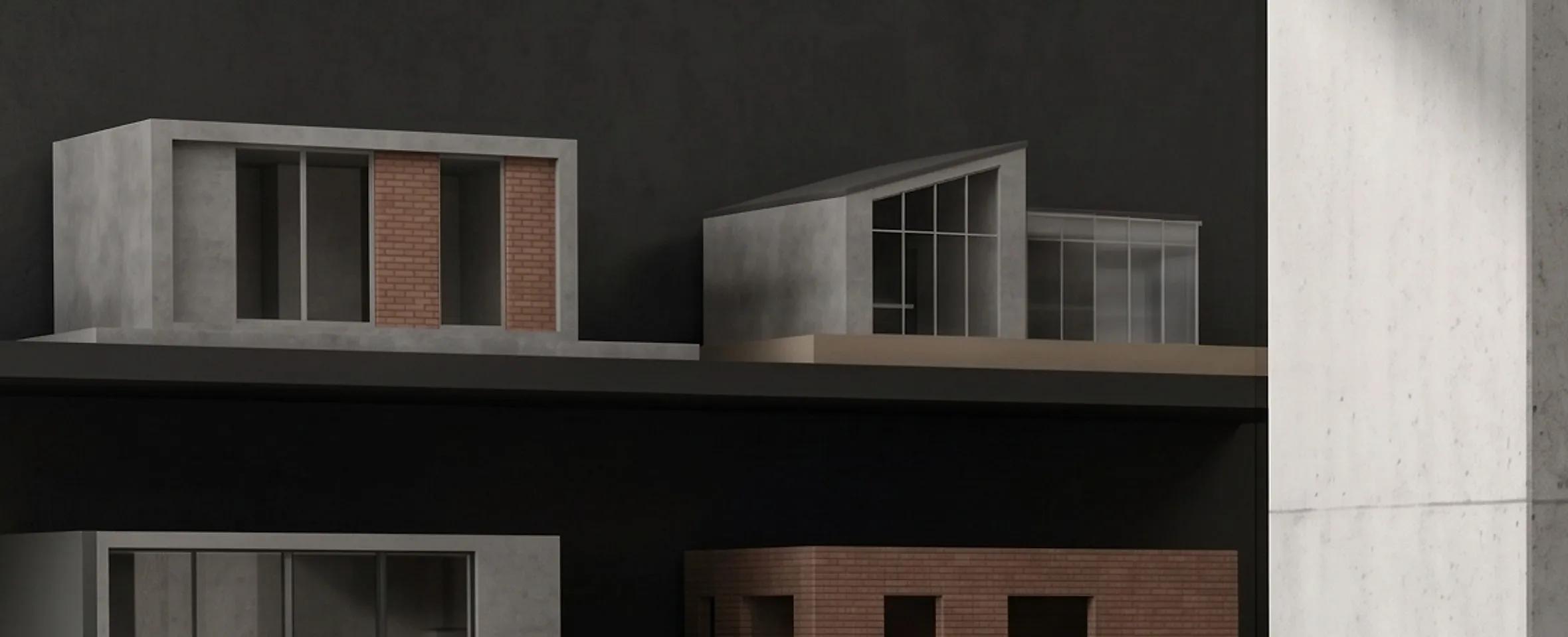 Models of modular homes in the BRICKO studio